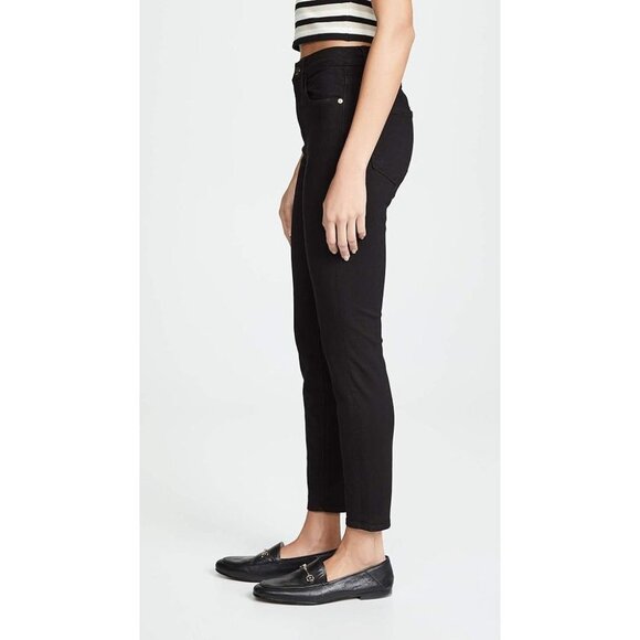 FRAME Ali Noir Black High Rise Skinny Cigarette Jeans, Size 27 - Picture 3 of 14